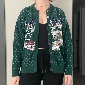 Cardigan with little scene